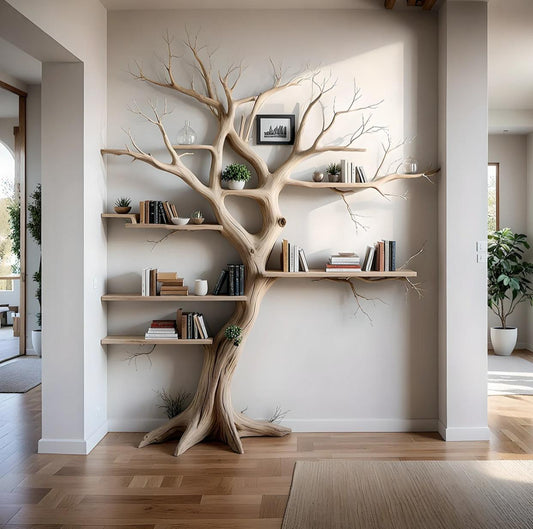 Tree Shaped Bookshelf Stylish Storage for Books and Decoration & Fathers'day